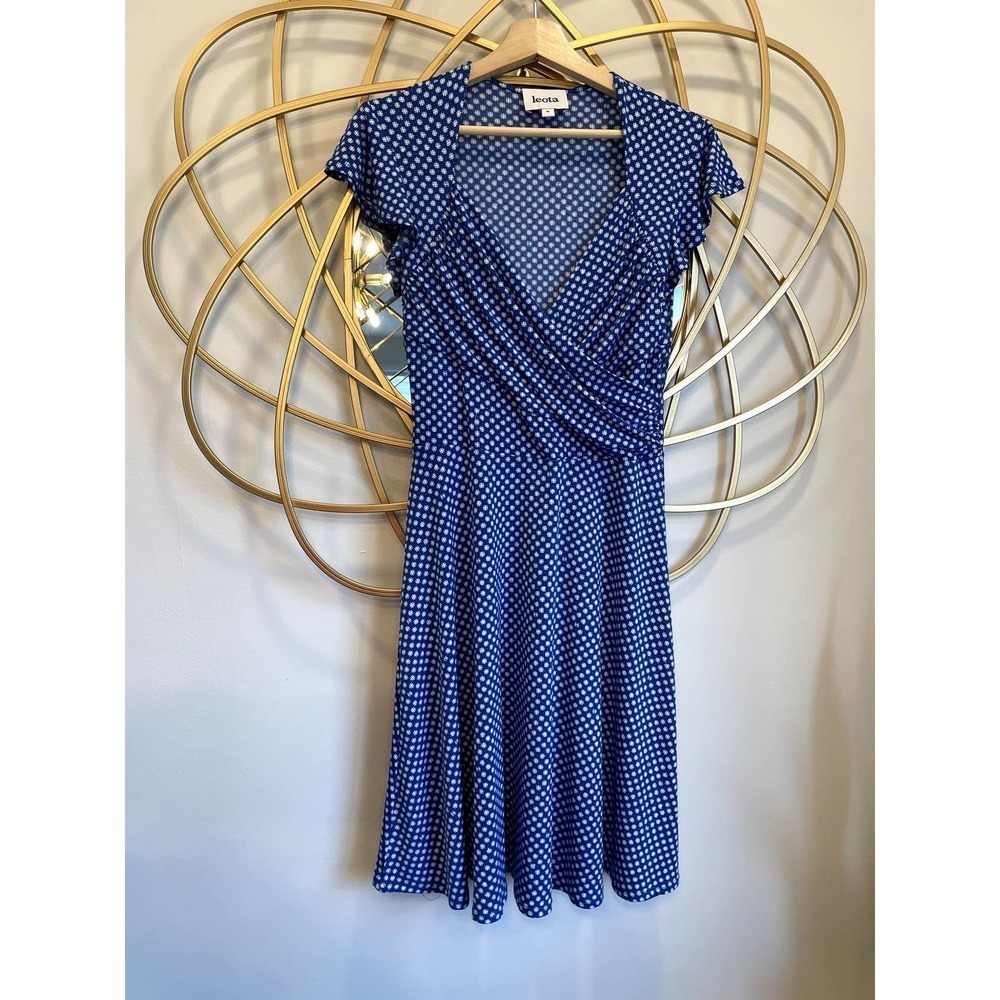 Leota Blue Polka Dot Mini Dress